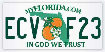 FL license plate ECVF23