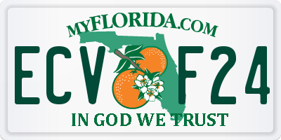 FL license plate ECVF24