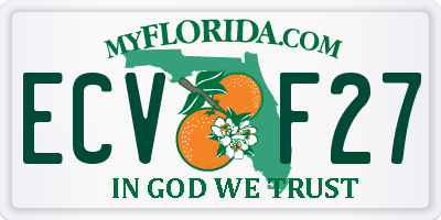 FL license plate ECVF27