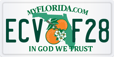 FL license plate ECVF28