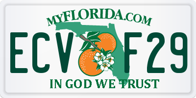 FL license plate ECVF29