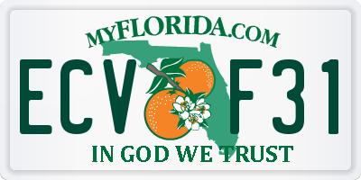 FL license plate ECVF31