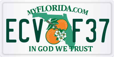 FL license plate ECVF37