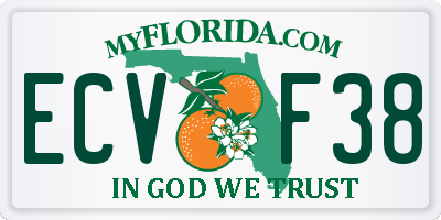 FL license plate ECVF38