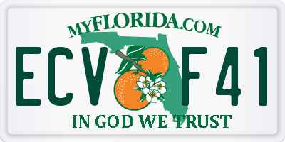 FL license plate ECVF41