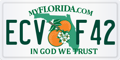 FL license plate ECVF42