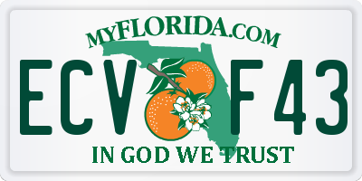 FL license plate ECVF43