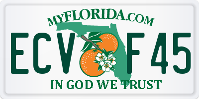 FL license plate ECVF45