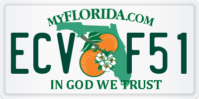 FL license plate ECVF51