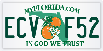 FL license plate ECVF52