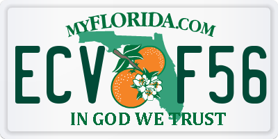 FL license plate ECVF56