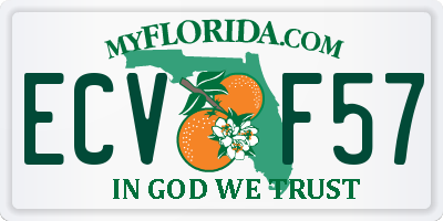 FL license plate ECVF57