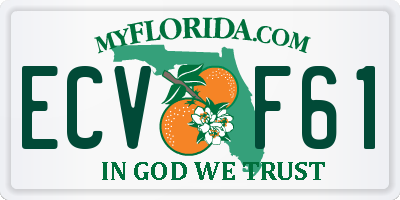 FL license plate ECVF61