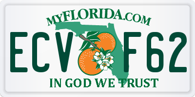 FL license plate ECVF62