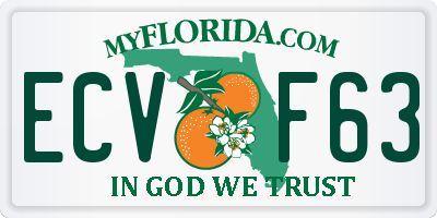 FL license plate ECVF63