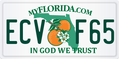 FL license plate ECVF65