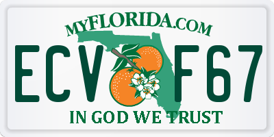 FL license plate ECVF67