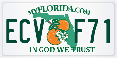 FL license plate ECVF71