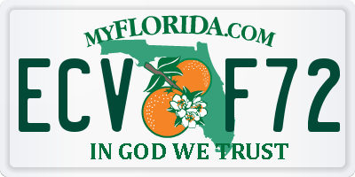 FL license plate ECVF72
