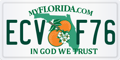 FL license plate ECVF76