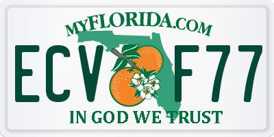 FL license plate ECVF77