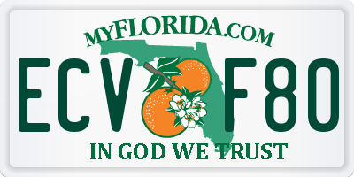 FL license plate ECVF80
