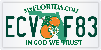 FL license plate ECVF83