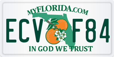 FL license plate ECVF84