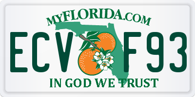 FL license plate ECVF93