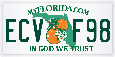 FL license plate ECVF98