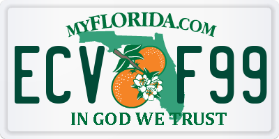 FL license plate ECVF99