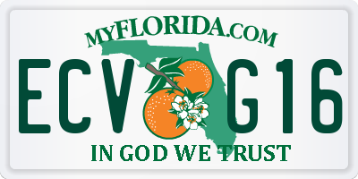 FL license plate ECVG16