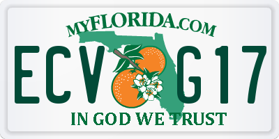 FL license plate ECVG17