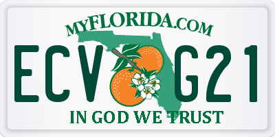 FL license plate ECVG21