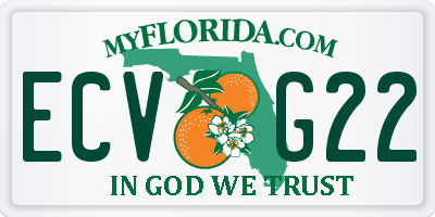 FL license plate ECVG22