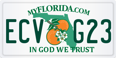 FL license plate ECVG23
