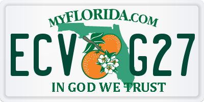 FL license plate ECVG27