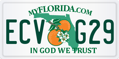 FL license plate ECVG29