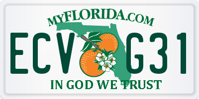 FL license plate ECVG31