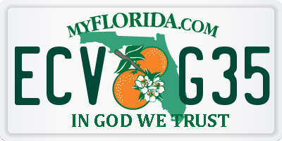 FL license plate ECVG35