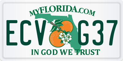FL license plate ECVG37