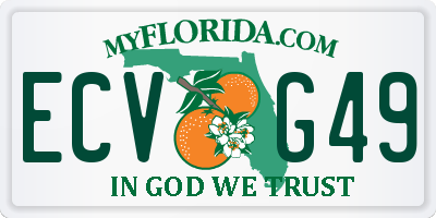 FL license plate ECVG49