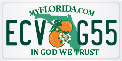 FL license plate ECVG55