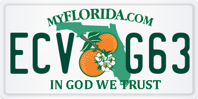 FL license plate ECVG63
