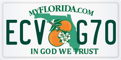 FL license plate ECVG70