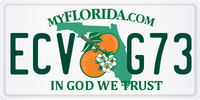 FL license plate ECVG73