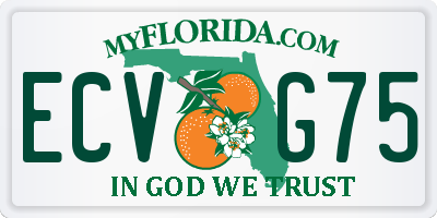 FL license plate ECVG75