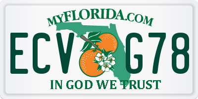 FL license plate ECVG78