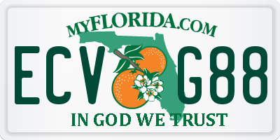 FL license plate ECVG88