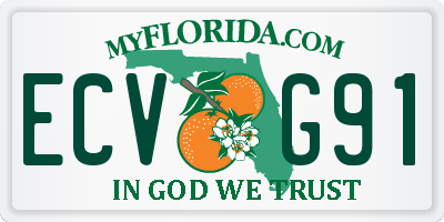 FL license plate ECVG91